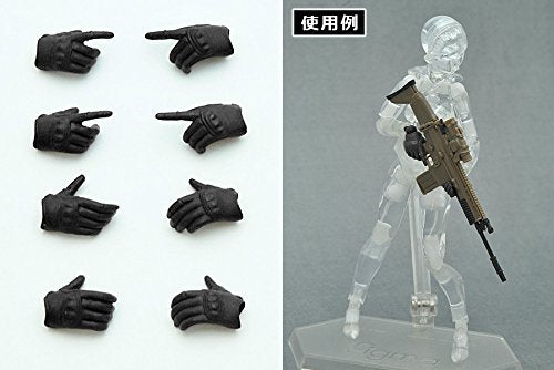 LittleArmory-OP3 figma Tactical Gloves (Stealth Black)