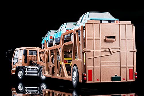 1/64 Scale Tomica Limited Vintage NEO TLV-N225c Isuzu 810EX Car Transporter (Antico ASZ022 Vehicle Transport Trailer) (Brown)