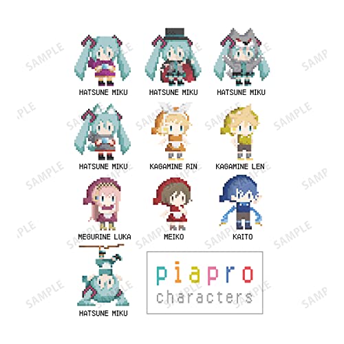 Piapro Characters T-shirt One Night Werewolf Collaboration Pixel Art Ver. (Men's XL Size)