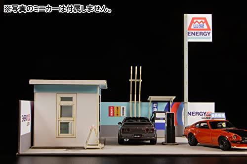 1/64 Scale Paper Kit Gas Station in Town (Sanko Sekiyu)