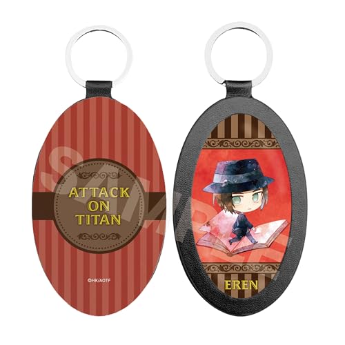 "Attack on Titan The Final Season" Chara Deru Art Leather Key Chain 01 Eren