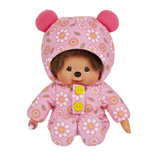 Printed Rompers S Monchhichi-chan Plush Pink