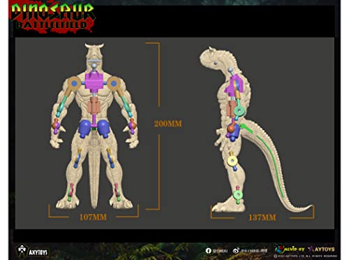 AXYTOYS "THE DINOSAUR BATTLEFIELD" AXY002A ROOKIE SOLDIER (ORANGE) 1/12 SCALE ACTION FIGURE