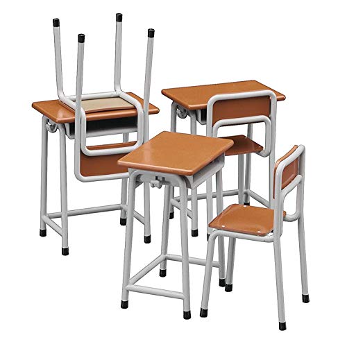 School Desks and Chairs - 1/12 scale - 1/12 Posable Figure Accessory - Hasegawa