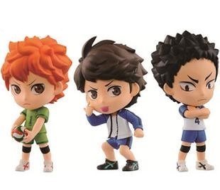 Set of 3 Ichiban Kuji Chibi Kyun-Chara Chuugakusei Hen Vol.01  Haikyuu!!