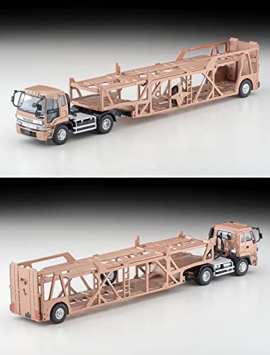 1/64 Scale Tomica Limited Vintage NEO TLV-N225c Isuzu 810EX Car Transporter (Antico ASZ022 Vehicle Transport Trailer) (Brown)