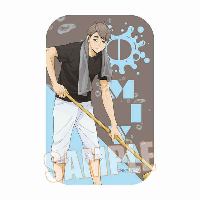 Trading Square Can Badge "Haikyu!!" Pool Cleaning Ver.