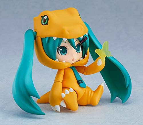 Serie vocal de personajes 01 Hatsune MIKU X Digimon Adventure - Nendoroide # 1439 Hatsune Miku Kigurumi Agumon Ver. (Buena empresa de sonrisa, Plex)