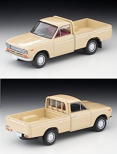 1/64 Scale Tomica Limited Vintage TLV-195d Datsun 1300 Truck (Light Brown) with Figure