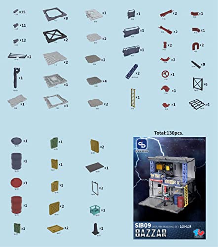 FRESH RETRO 1/24 SCALE DIORAMA BUILDING SET SIB09 BAZZAR