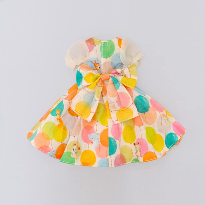 Produced by Junie Moon Dear Darling Fashion for Dolls Balloon Pattern One-Piece Dress Set (22cm Doll Size) Yellow