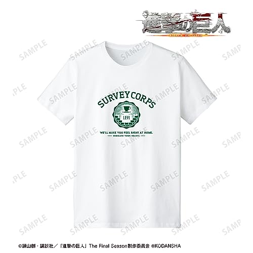 "Attack on Titan" Levi College T-shirt (Mens S Size)