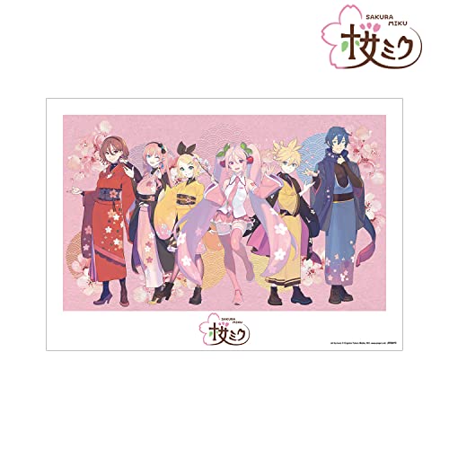 "Hatsune Miku" Sakura Miku Original Illustration Group Art by kuro A3 Matted Poster