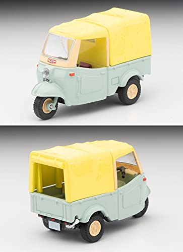 1/64 Scale Tomica Limited Vintage TLV-143d Daihatsu Midget (Yellow Green / Beige) with Figure