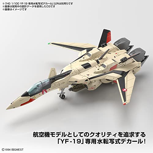 HG 1/100 "Macross Plus" Water Slide Decal for YF-19