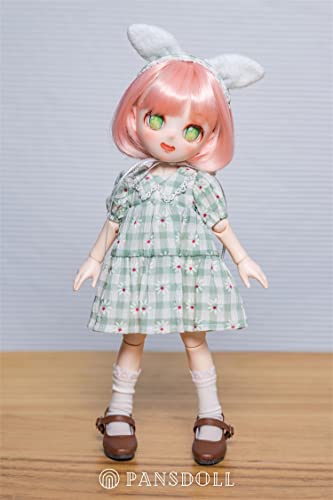Pansdoll Candy House Series Paris Green Plaid Dress 1/6 Scale Doll