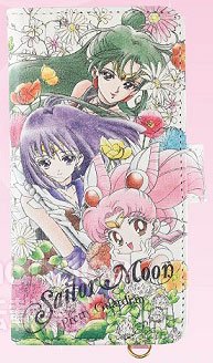"Sailor Moon" Botanical Design Generalized Book Type Smartphone Cover M Sailor Chibi Moon & Sailor Saturn & Sailor Pluto SLM-46C
