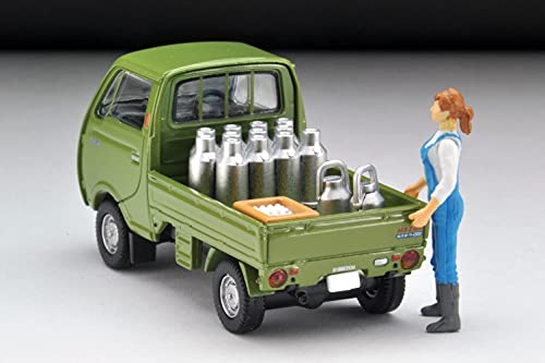 1/64 Scale Tomica Limited Vintage TLV-198a Mazda Porter Cab Three-way Open (Green) with Figure