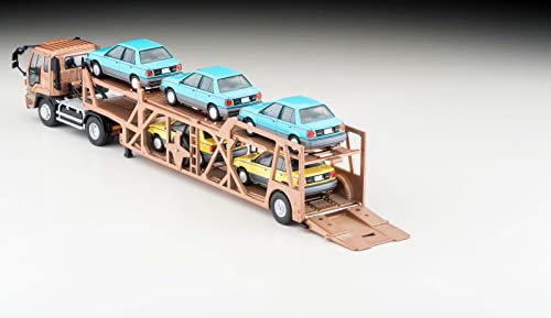 1/64 Scale Tomica Limited Vintage NEO TLV-N225c Isuzu 810EX Car Transporter (Antico ASZ022 Vehicle Transport Trailer) (Brown)