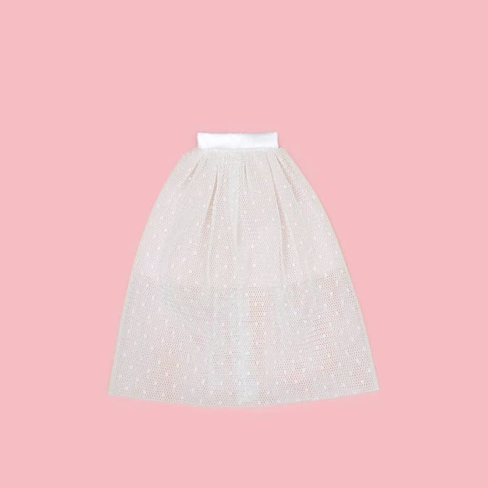 Produced by Junie Moon Dear Darling Fashion for Dolls Tulle Long Skirt (22cm) White