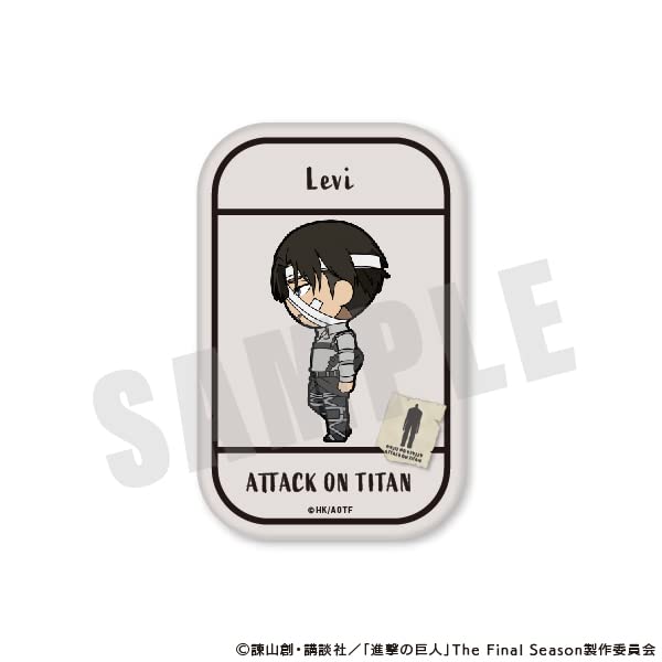"Attack on Titan" Chara-March Square Can Badge 04 Levi