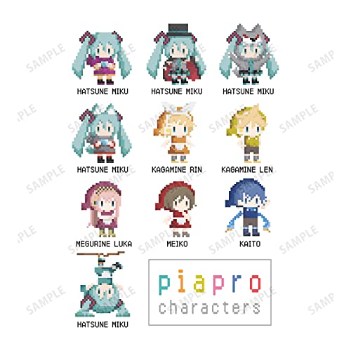 Piapro Characters Back Print Hoodie One Night Werewolf Collaboration Pixel Art Ver. (Men's L Size)