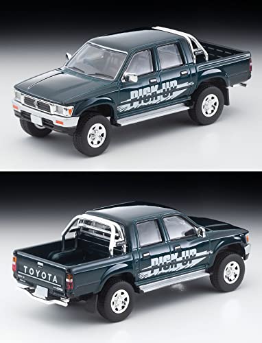 1/64 Scale Tomica Limited Vintage NEO TLV-N255b Toyota Hilux 4WD Double Cab SSR-X with Extra Equipment (Green) 1995