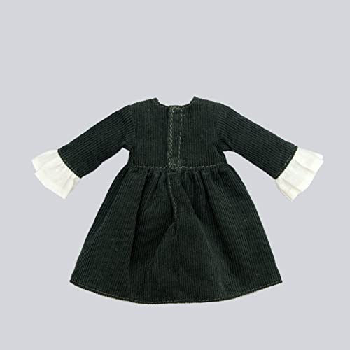 Produced by Junie Moon Dear Darling Fashion for Dolls Frill Yoke Dress Set (22cm Doll Size) Green