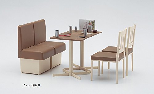 Family Restaurant Table and Chair - 1/12 scala - 1/12 Posable Figure Accessory - Hasegawa