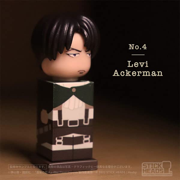 【Hashimoto】Badge Figure STICK HEADS "Attack on Titan" Levi Ackerman