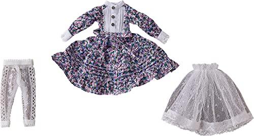 Harmonia humming Special Outfit Series (Flower Print Dress Blue) Designed by SILVER BUTTERFLY