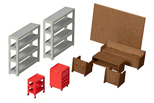 1/64-1/80 Scale Paper Kit Factory Interior Set