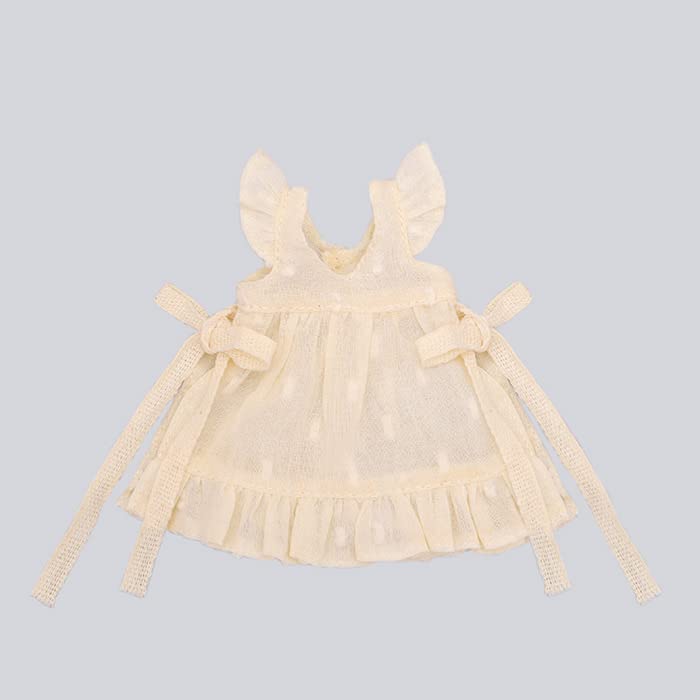 Produced by Junie Moon Dear Darling Fashion for Dolls Pintuck Dress with Apron (20cm Doll Size) Lavender