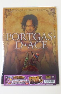 Ichiban Kuji One Piece Ace Sticker & Clear File Set