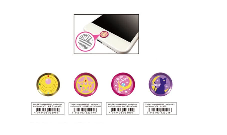 Aluminum Button Seal Fingerprint Authentication Support "Sailor Moon" Sailor Moon 02 Crystal Star Compact ASS
