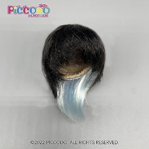PICCODO DOLL WIG MULLET HAIR (BLUE DIP-DYE)