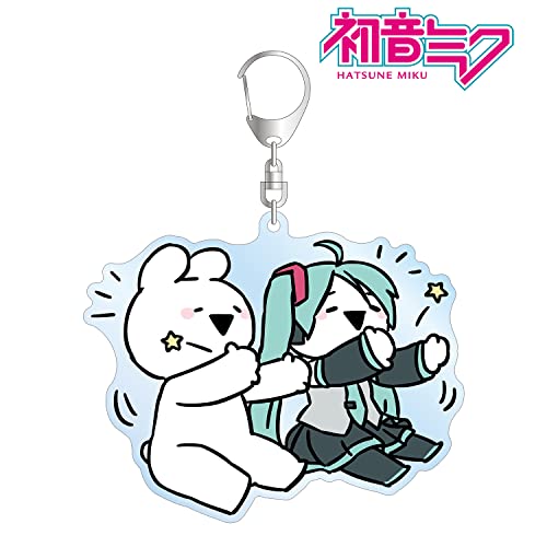 "Hatsune Miku" Miku World Collab Over Action Rabbit Big Acrylic Key Chain