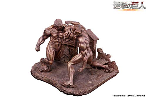 "Attack on Titan" Eren vs Armored Titan Polyresin Super Large Diorama Bronze Ver.