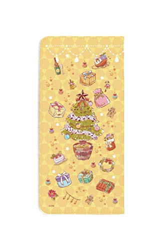 Synthetic Leather Ticket Holder (White) Piapro Characters 01 Christmas Ver. Pattern Design (Graff Art Design)