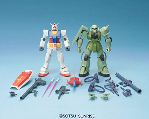 MS-06F Zaku II RX-78-2 Gundam-1/144 balance-Gunpla Starter Set (Vol.1) HGUC Kidou Senshi Gundam-Bandai