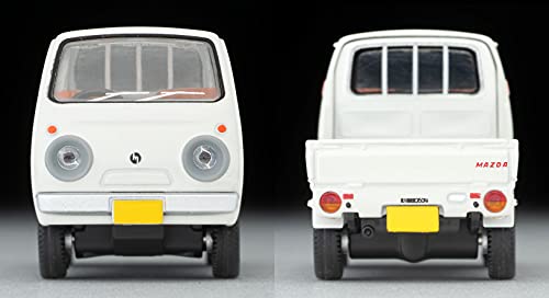1/64 Scale Tomica Limited Vintage TLV-198b Mazda Porter Cab Three-way Open (White) with Figure