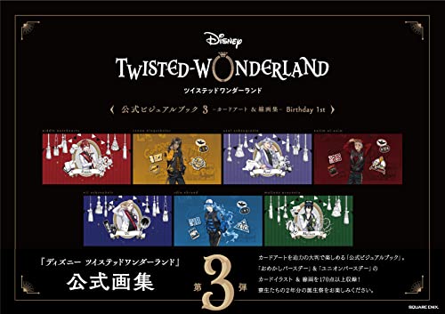 "Disney Twisted Wonderland" Official Visual Book 3 -Card Art & Line Drawing Collection- Birthday 1st (Book)