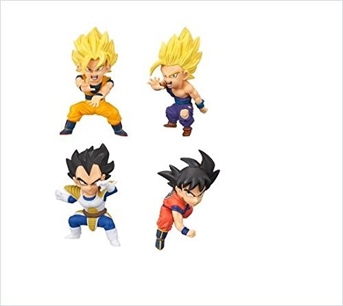 Set of 4 Dragon Ball Z World Collectible Figure BATTLE OF SAIYANS