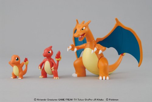 Lizardon & Pokemon Evolution Set Pokemon Plamo Pocket Monsters Best Wishes! - Bandai