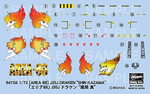 J35J Draken (Shin Kazama-Version) - 1/72 Skala - Gebiet 88 - Hasegawa