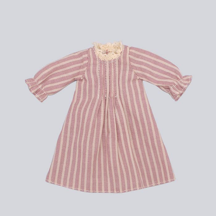 Produced by Junie Moon Dear Darling Fashion for Dolls Pintuck Dress with Apron (20cm Doll Size) Lavender