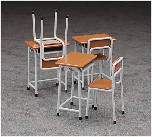 Scuola Desk e Chairs - 1/12 scala - 1/12 Posable Figure Accessory - Hasegawa