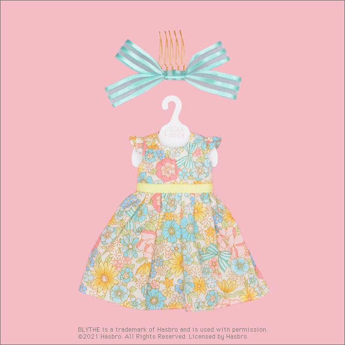 Produced by Junie Moon Dear Darling Fashion for Dolls Fresh Flowers Dress for 22cm Dolls Green