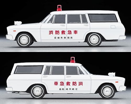 1/64 Scale Tomica Limited Vintage TLV-207a Toyopet Masterline Fire Ambulance (Amagasaki City Fire Department) 1966