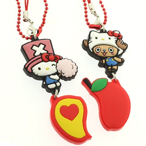 "One Piece × Hello Kitty" Pair Ball Chain Apple